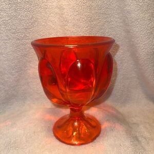 Vintage Viking Orange glass Candy dish! Very retro! Use for trinkets